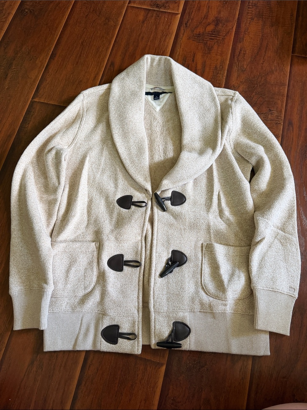 Tommy Hilfiger Cream Teddy Toggle Jacket